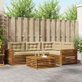  Set vanjskih sofa 5 kom. Prirodna i bež Cijene