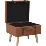  Tabure za pohranu od umjetne kože 40 cm žućkastosmeđi | shoptok.hr