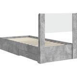  Okvir za krevet s pohranom i uzglavljem Betonska siva - Betonska siva 100 x 200 cm | shoptok.hr
