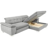 CARRYHOME KOTNA SEDEŽNA GARNITURA, mikrovlakna svetlo siva | Shoptok.si