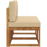  2 Komad Srednja sofa za van Čvrsto drvo akacije Prirodna | shoptok.hr