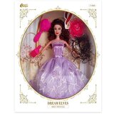 Magic Toys Modna lutka z nadomestnimi lasmi in dodatki v vijolični obleki 30cm | Shoptok.si