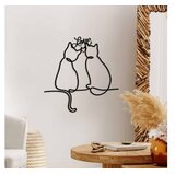 Wallity zidna dekoracija Cat 2-v2, 55x55cm, Crna | Eponuda.com