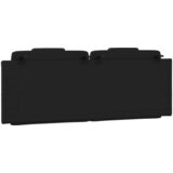  Jastuk za uzglavlje Viana crni 137 cm od umjetne kože | shoptok.hr