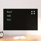 vidaXL Zidna magnetna ploča crna 80x50 cm od kaljenog stakla | shoptok.hr