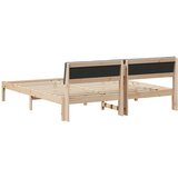  Okvir kreveta smeđe i tamnosivo 200 x 200 cm Masivna borovina | Eponuda.com