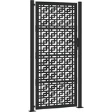 vidaXL Vrtna vrata crna 105x205 cm dizajn čeličnog križa | shoptok.hr