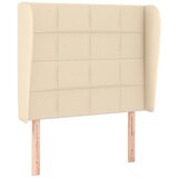  Krevet s oprugama i madracem krem 100 x 200 cm od tkanine | shoptok.hr