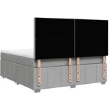  Krevet s oprugama i madracem svjetlosivi 180x200 cm od tkanine | shoptok.hr