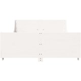 vidaXL Posteljni okvir z vzglavjem bel 135x190 cm trdna borovina, (21273415) | Shoptok.si
