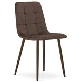 KARA stolica - tamnosmeđi baršun / noge od oraha x 1 | shoptok.hr