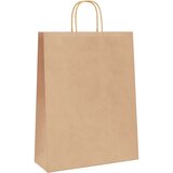  Papirnate vrećice 250 kom s ručkama smeđe 32x12x42 cm | Eponuda.com