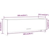 vidaXL garderobna omara rjavi hrast 100x32,5x35 cm konstruiran les | Shoptok.si
