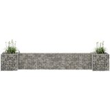 Maison Chic Cvetlično korito - Cvetlični Lonec za rastline gabion H-oblike jeklo 260x40x40 cm, (21789950) | Shoptok.si