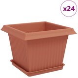  Saksije za biljke 24 pcs Crvena cigla 23 x 23 x 17,5 cm | Eponuda.ba