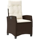 Maison Chic Nastavljiv Vrtni Stoli - Stol za vrt z blazino rjav poli ratan JS48, (21877260) | Shoptok.si