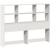 vidaXL Krevet s regalom za knjige bez madraca bijeli 120x190cm od drva | shoptok.hr