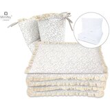 MimiNu Premium posteljina za dječji krevetić 5-dijelni set - Bloom Lace | shoptok.hr