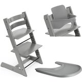 Stokke stol za hranjenje Tripp Trapp set 3v1 storm grey/storm grey 685600- pladenj | Shoptok.si