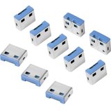 Logilink zaključavanje USB priključka USB PORT LOCK 10-dijelni komplet srebrna, plava boja bez ključa AU0046 | Eponuda.ba
