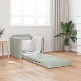 SOFA Enosobni Kavč Preoblikljiv iz Velveta 74x77x81 cm Svetlo Siva, (22054333) | Shoptok.si