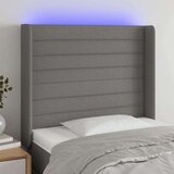 Uzglavlje tamnosivo 83 x 16 x 118/128 cm od tkanine Cijene