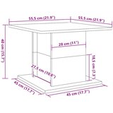  Stol za kavu staro drvo 55,5x55,5x40 cm konstruirano drvo | shoptok.hr