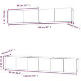  Komplet TV omaric 5-delni črn inženirski les, (20731007) | Shoptok.si