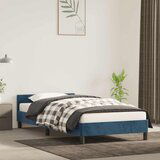 Maison Chic Posteljni okvir - Enojna postelja - Postelja za odrasle brez vzmetnice temno moder 100x200 cm žamet-J7673, (21774068) | Shoptok.si
