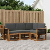  Set vanjskih sofa 4 kom. Prirodna i antracit Poliester | shoptok.hr