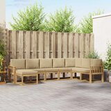  Set vanjskih sofa s jastukom 8 pcs Bijela i bež | Eponuda.com