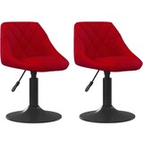 Maison Chic Vrtljivi Jedilni stoli - Vzorci stoli 2 kosa vinsko rdeč žamet A1828, (22031048) | Shoptok.si