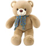  igračka medo sa plavo/narančastim šalom 55cm - smeđi | Shoptok.si