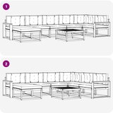  Set vanjskih sofa 8 kom. Bijela i antracit | shoptok.hr