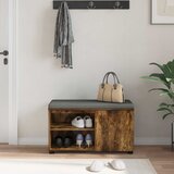  Klupa za hodnik s jastukom Dimljeni Hrast 80 x 38 x 46 cm | shoptok.hr