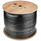 Gembird FPC-6260E-SOL-OUT FTP kabl cat.6 outdoor solid 23AWG 0.57mm premium CCA 305m, Crni Cene