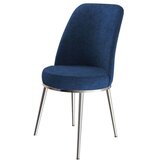 Hanah home set trpezarijskih stolica Dexa 4 kom, teget tkanina Babyface, hromirane metalne noge | Eponuda.com