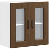 Maison Chic Kuhinjska stenska omarica - Kuhinjska omarica s steklenimi vrati Kalmar rjavi hrast iu1018, (22063908) | Shoptok.si