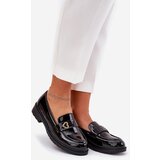 S. BARSKI Lacquered Women's Moccasins With Heart Black S.Barski | shoptok.hr