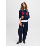 JJXX Pulover 'JXHarvi' temno modra / lila / grenada | Shoptok.si