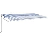  Ročno zložljiva tenda s stebrički 6x3,5 m modra in bela, (20743136) | Shoptok.si
