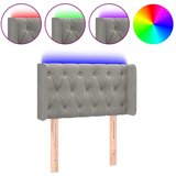 Maison Chic LED Posteljno vzglavje - Vzglavna omarica - Nočna omarica svetlo sivo 83x16x78/88 cm žamet, (21709896) | Shoptok.si