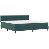  Krevet s opruga kutije Tamnozelena 200 x 200 cm Baršun | shoptok.hr