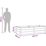  Povišena vrtna gredica Crna 250 x 100 x 54 cm | shoptok.hr