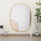 vidaXL Stensko ogledalo zlato 40x30 cm | Shoptok.si