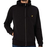 Lyle & Scott muški duks Hybrid Zip, Crni cene