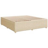  Krevet s oprugama i madracem krem 200 x 200 cm od tkanine | shoptok.hr