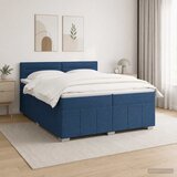  LED okvir za krevet s madracem Plava 200 x 200 cm Tkanina | shoptok.hr