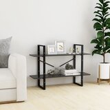 Ormarić za knjige 2 razine sivi 100x30x70 cm konstruirano drvo | Eponuda.com