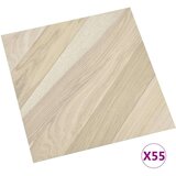 vidaXL samolepilne talne plošče 55 kosov pvc 5,11 m² bež črtaste | Shoptok.si